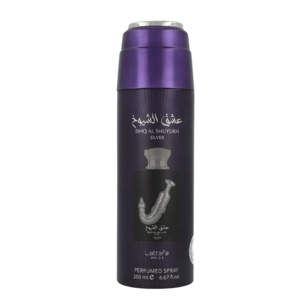 LATTAFA ISHQ AL SHUYUKH SILVER BODY SPRAY 200 ML