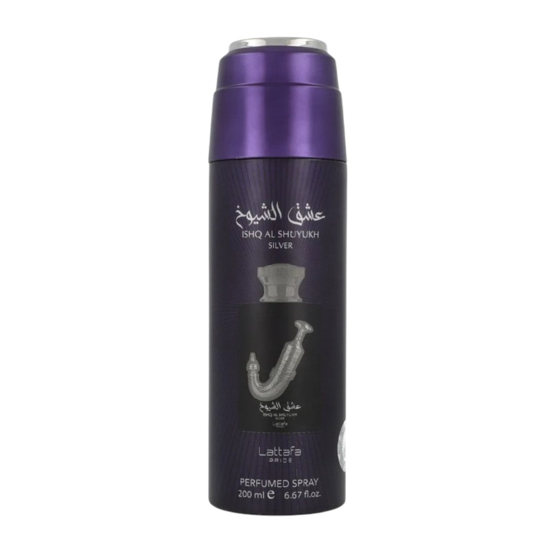 LATTAFA ISHQ AL SHUYUKH SILVER BODY SPRAY 200 ML
