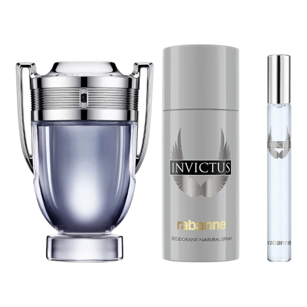 PACO RABANNE INVICTUS GIFT SET EDT 3 PIEZAS
