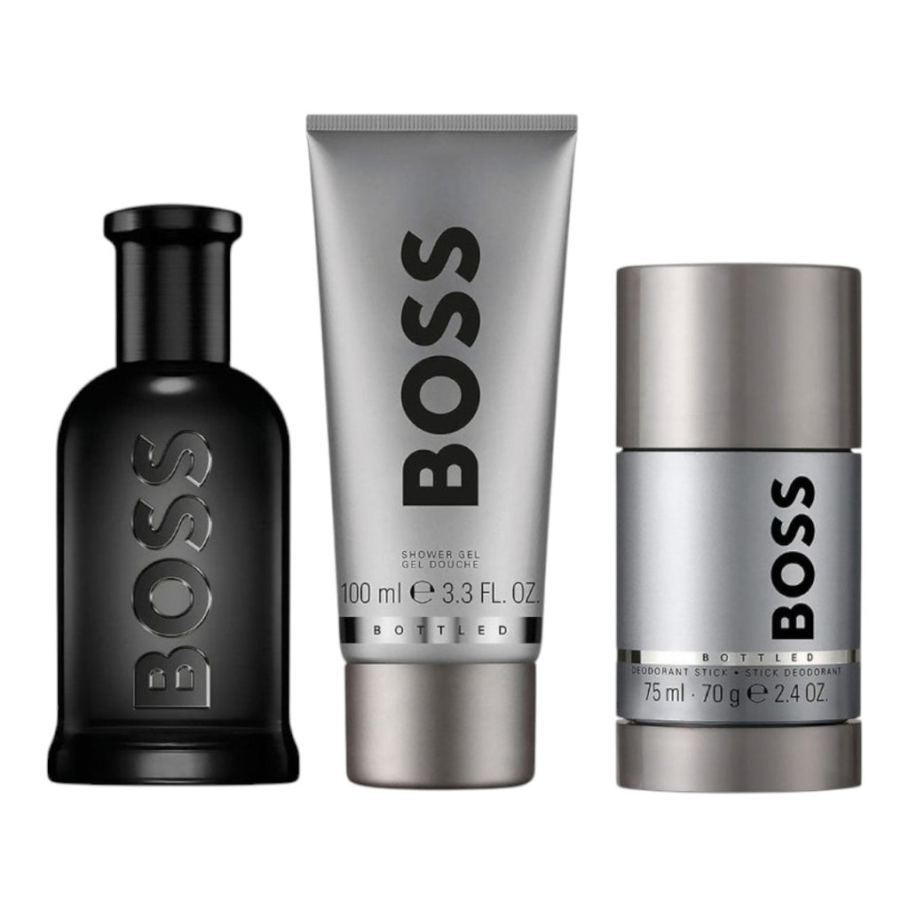 HUGO BOSS SET BOSS BOTTLED PARFUM 100 ML+SHOWER GEL+DESODORANTE