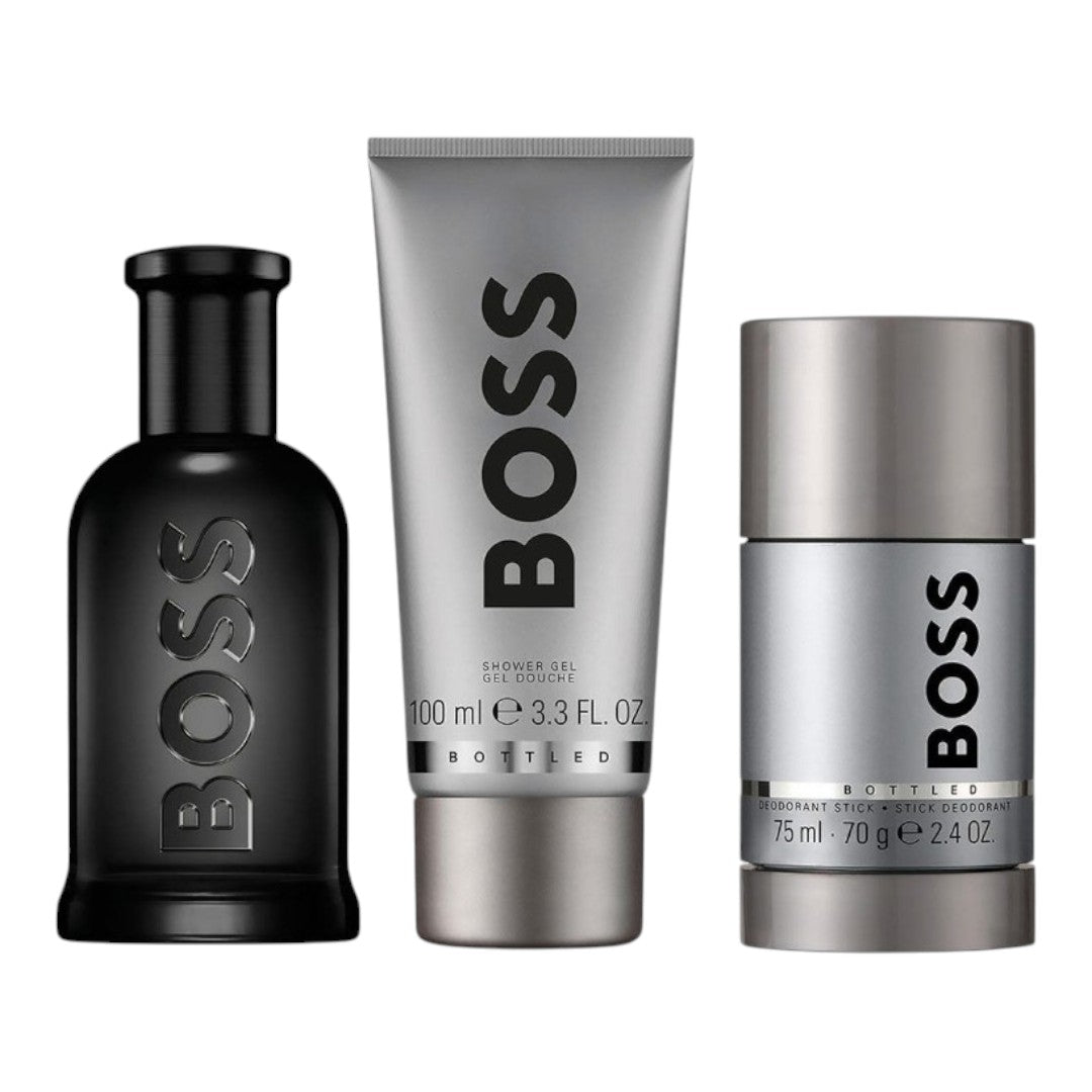 HUGO BOSS SET BOSS BOTTLED PARFUM 100 ML+SHOWER GEL+DESODORANTE