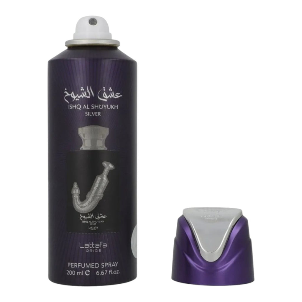 LATTAFA ISHQ AL SHUYUKH SILVER BODY SPRAY 200 ML