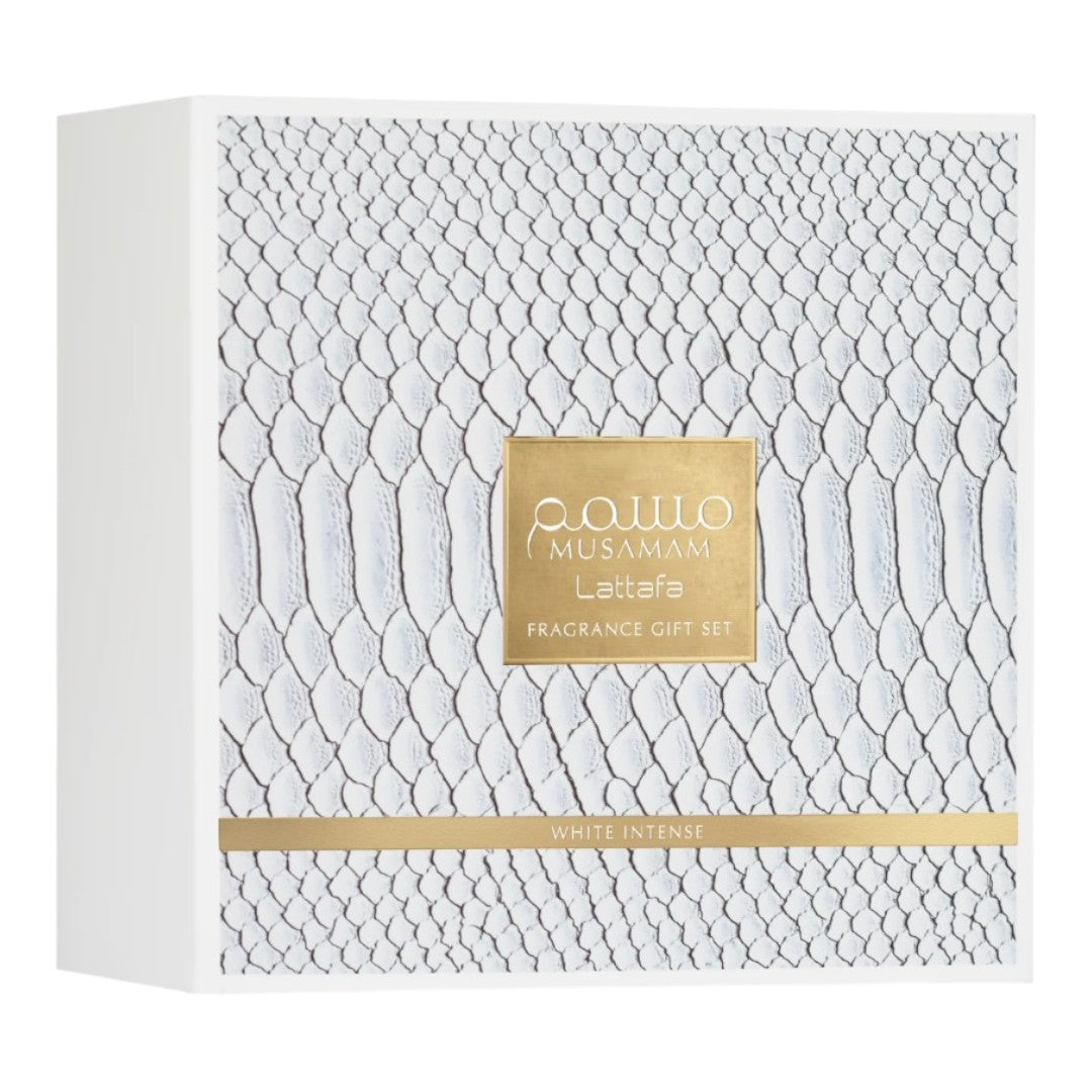 LATTAFA GIFT SET MUSAMAM WHITE INTENSE EDP 3 PIEZAS