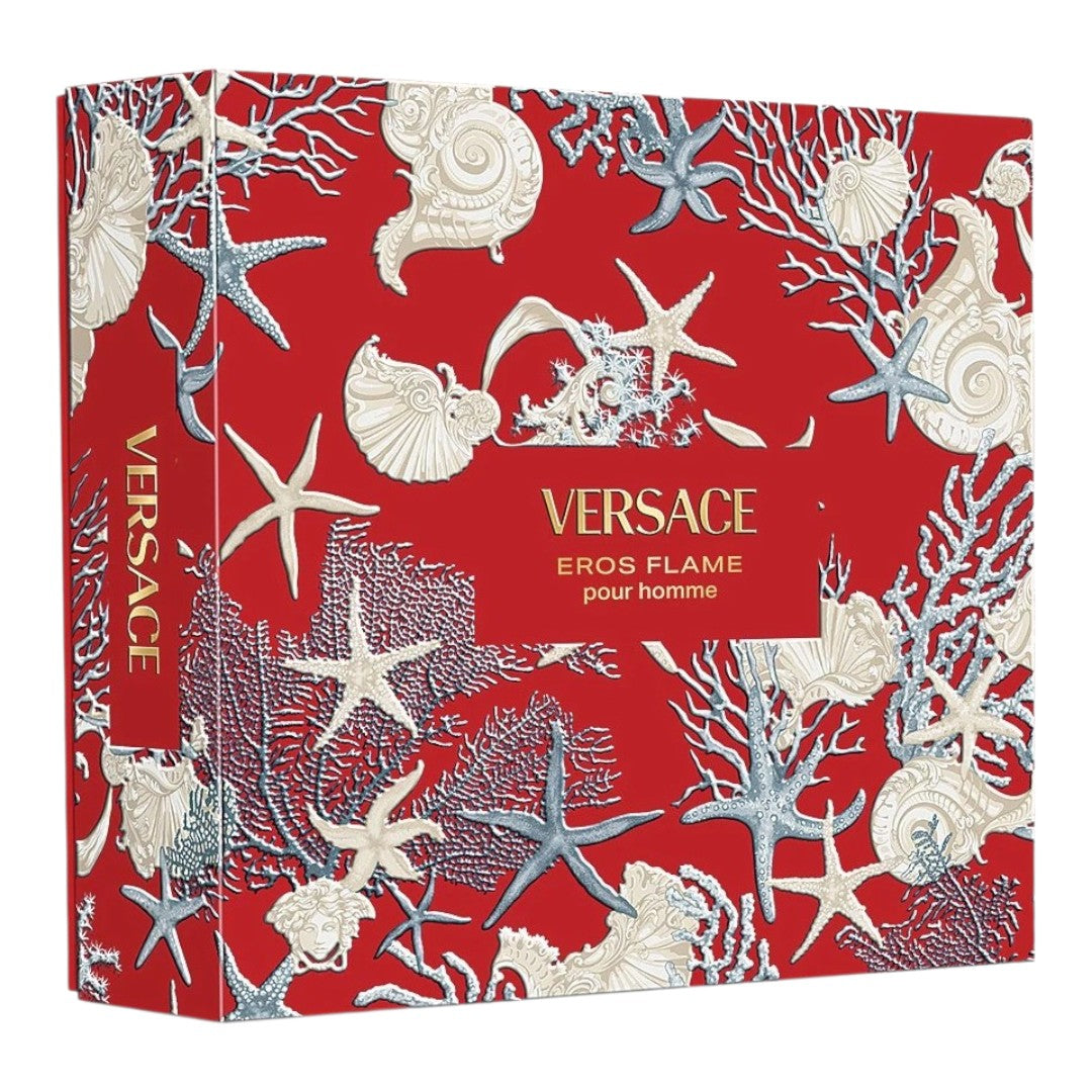 VERSACE EROS FLAME POUR HOMME GIFT SET 3 PIEZAS