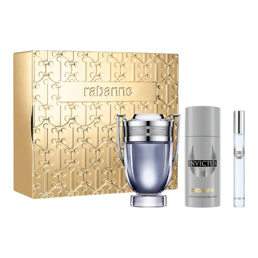 PACO RABANNE INVICTUS GIFT SET EDT 3 PIEZAS