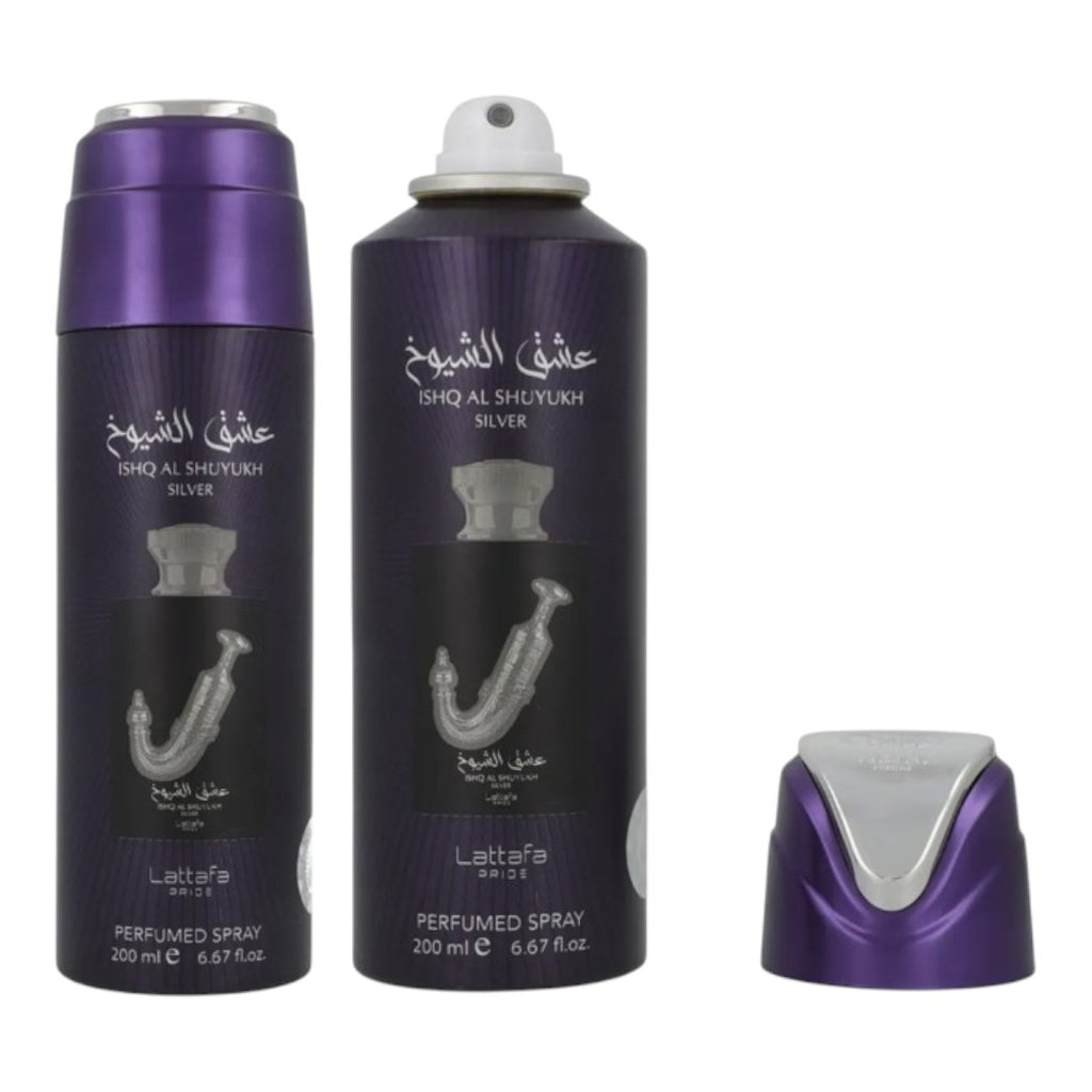 LATTAFA ISHQ AL SHUYUKH SILVER BODY SPRAY 200 ML