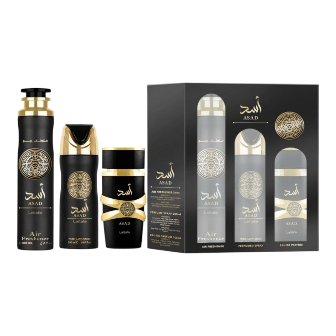 LATTAFA ASAD GIFT SET 3 PIEZAS